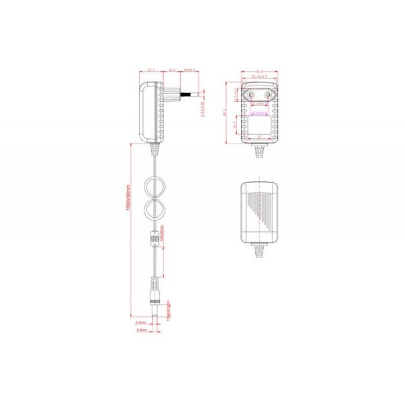 5V 2A POWER SUPPLY UNIT 5.5x2.1