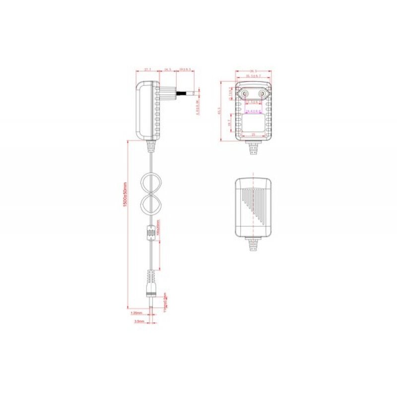 5V 2A POWER SUPPLY UNIT 3.5x1.35