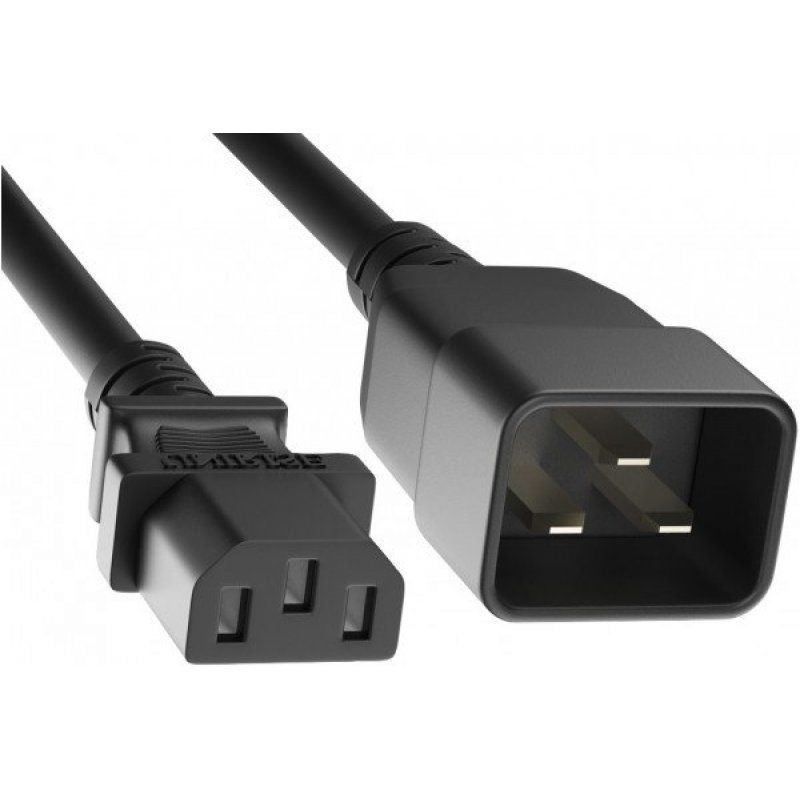 C20 to C13 power cord Black- 2 m