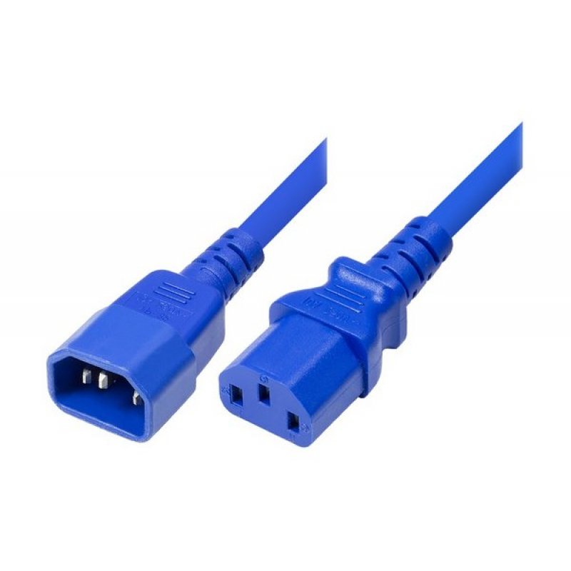 AC Power extension cord monitor/UPS Blue- 1.80 m