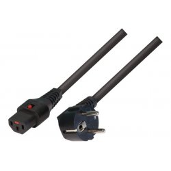 Power cord with Locking System Black- 2 m