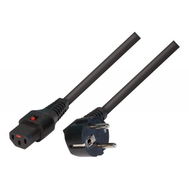 Power cord with Locking System Black- 3 m