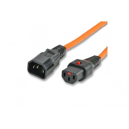 IEC-LOCK AC EXTENSION C14 to C13 ORANGE - 2M
