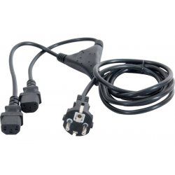 Power Y cord 2P +GND CEE7 male / 2xC13