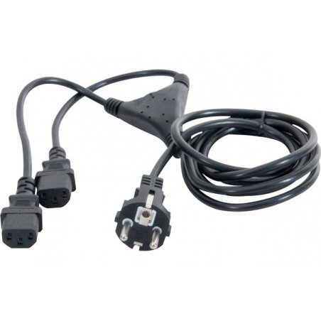 Power Y cord 2P +GND CEE7 male / 2xC13