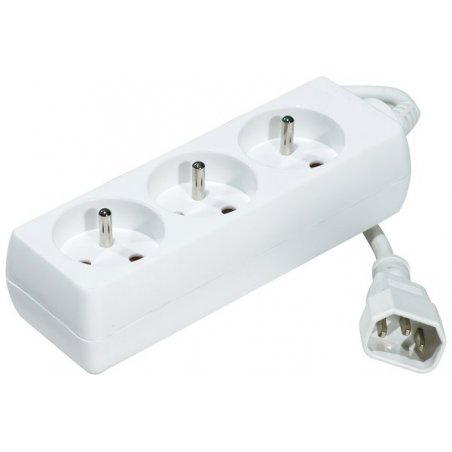 Power Strip for UPS IEC C14 with 3 outlets and IEC C14 cord