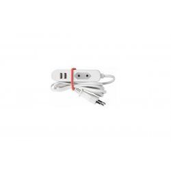 TRAVEL POWERSTRIP WITH 2 USB PORTS