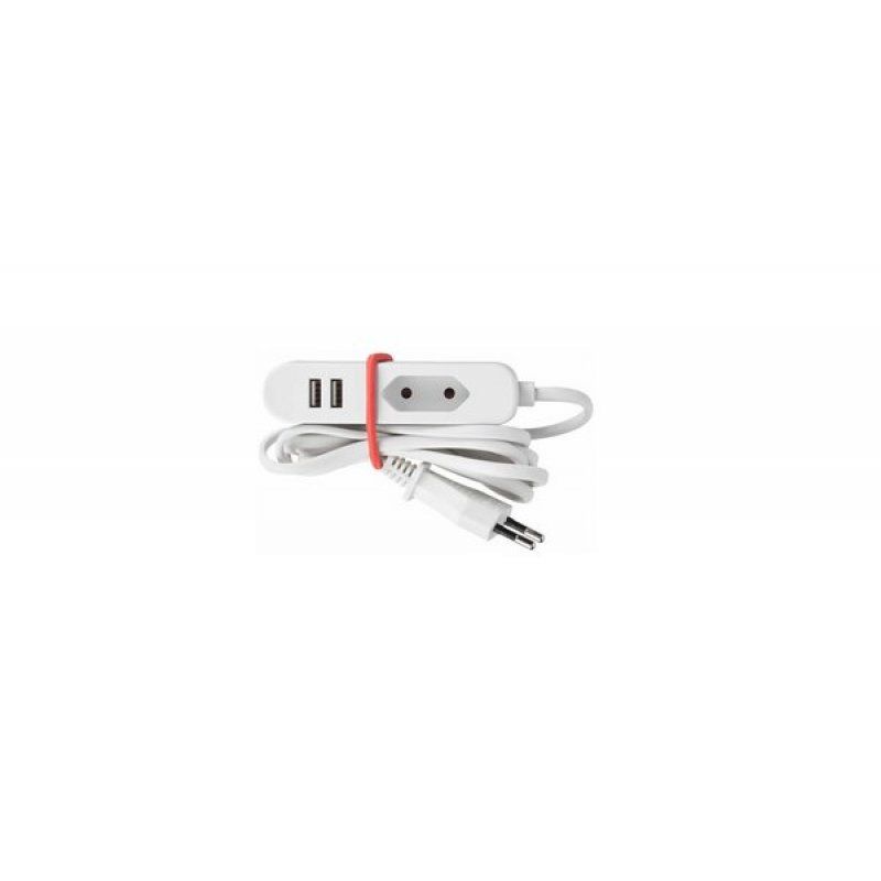 TRAVEL POWERSTRIP WITH 2 USB PORTS