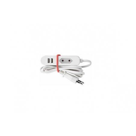 TRAVEL POWERSTRIP WITH 2 USB PORTS
