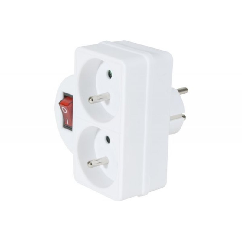 2 WAYS FRENCH SOCKET W/ SWITCH