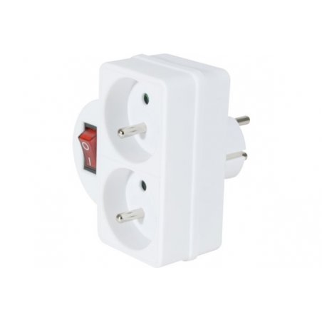 2 WAYS FRENCH SOCKET W/ SWITCH
