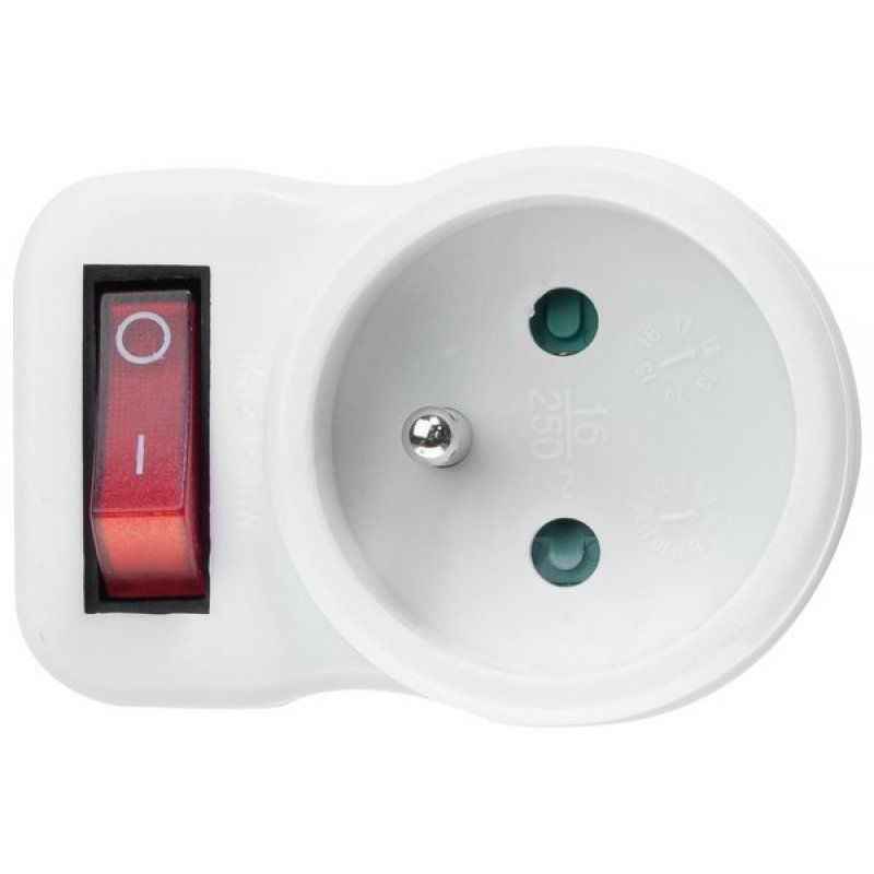 1 WAY FRENCH SOCKET W/ SWITCH