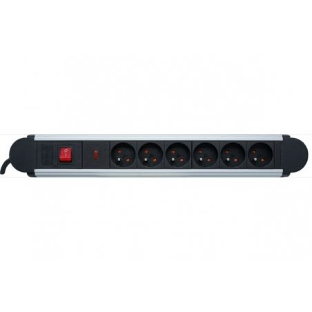 French PDU with surge protection and power switch- 6 outlets