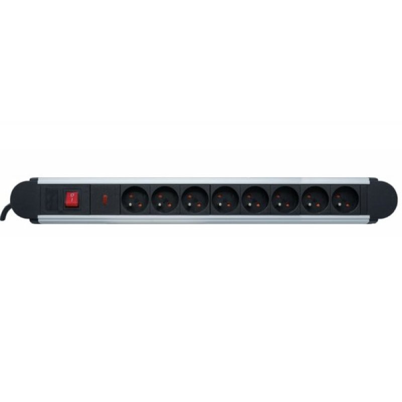 French PDU with surge protection and power switch- 6 outlets