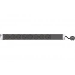 1U standard French PDU for 19" cabinet/ 8 outlets