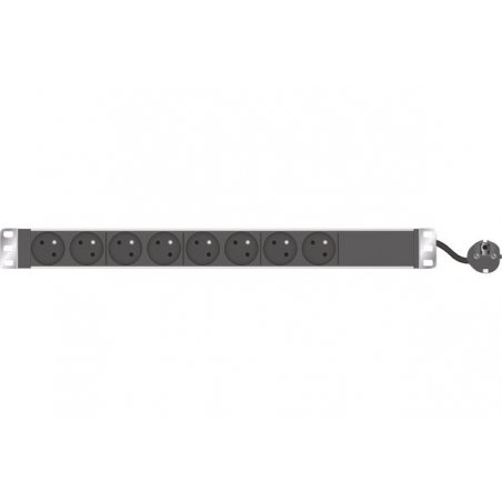 1U standard French PDU for 19" cabinet/ 8 outlets