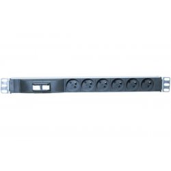 19   PDU with circuit breaker 1U- 6 french sockets