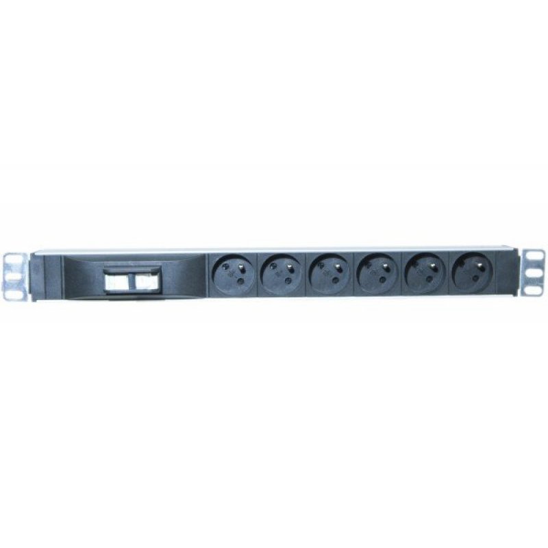 19   PDU with circuit breaker 1U- 6 french sockets