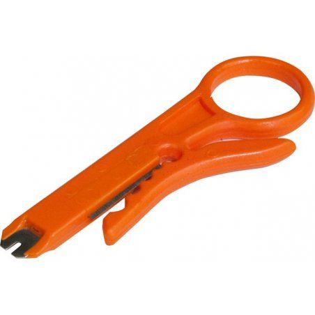 2-in-1 cable stripper and punch tool
