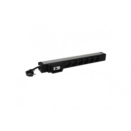 LEGRAND 19" 1U PDU W/ 6 FRENCH SOCKETS W/ CIRCUIT BREAKER