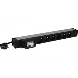 LEGRAND 19" 1U PDU W/ 6 FR SOCKETS W/ 30 mA CIRCUIT BREAKER