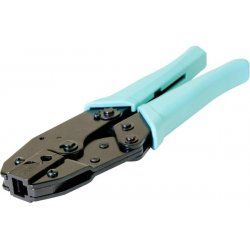 Crimping tool for RJ45 modular plug ratchet type