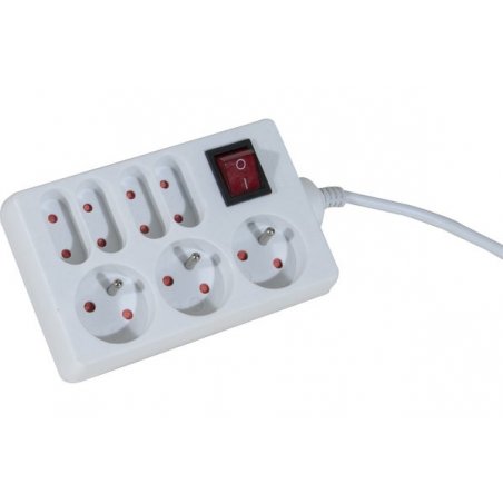 Dexlan Power Strip with P. Switch FR- 3 + 4 outlets 1,50 m
