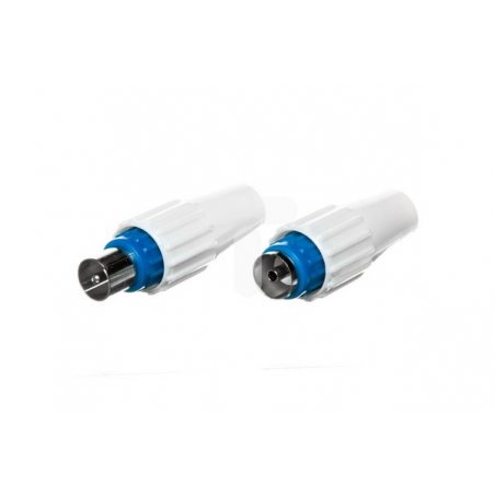 Set of 2 tv connectors m/f 9.5 mm