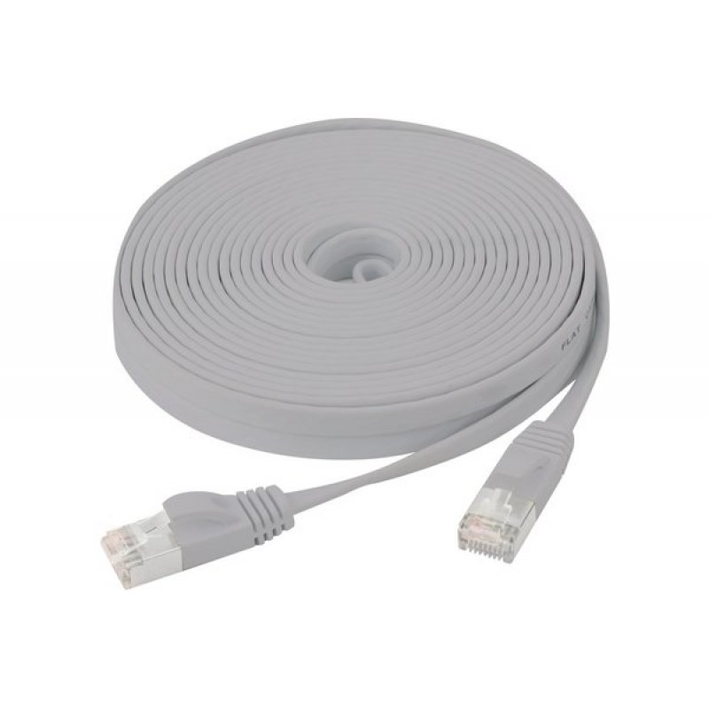 Cat6 RJ45 Flat patch cable U/FTP snagless grey - 7,5 m