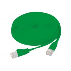 Cat6 RJ45 Flat patch cable U/FTP snagless green - 7,5 m