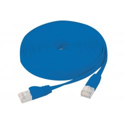 Cat6 RJ45 Flat patch cable U/FTP snagless blue - 10 m