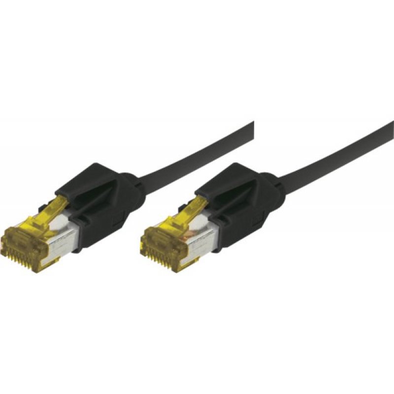 RJ45 Patch on Cat7 cable S/FTP LSZH snagless black - 10 m