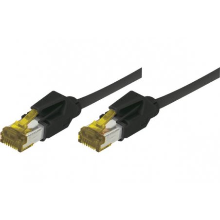 RJ45 Patch on Cat7 cable S/FTP LSZH snagless black - 10 m