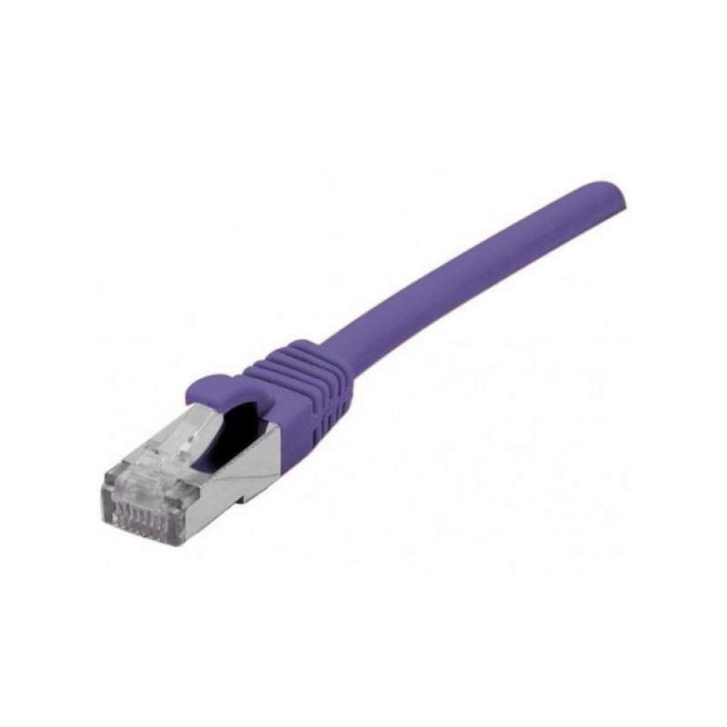 Cat6 RJ45 Patch cable F/UTP LSZH SNG purple - 0,15 m