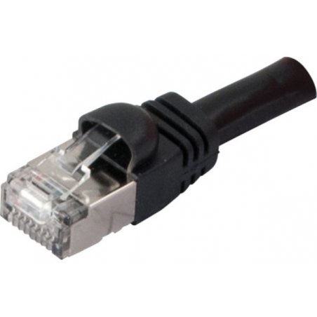 VoIP Cat6 RJ45 Patch cable S/FTP snagless black - 10 m