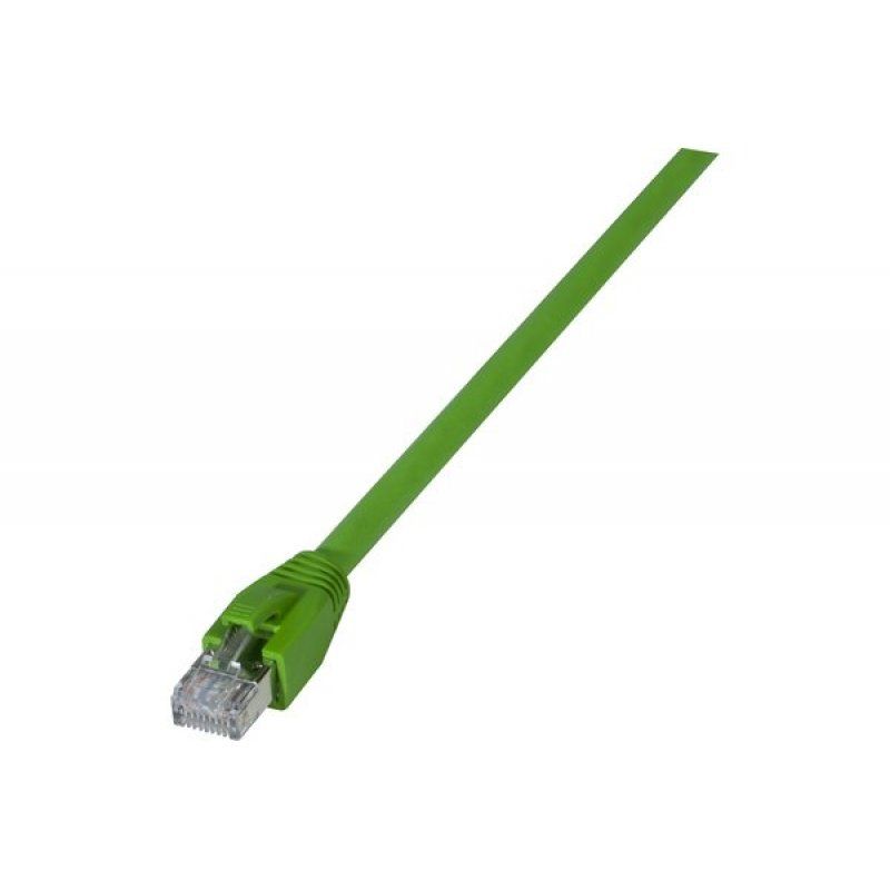 Cat6A RJ45 Patch cable S/FTP LSZH PUR snagless green - 2 m