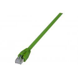 Cat6A RJ45 Patch cable S/FTP LSZH PUR snagless green - 3 m