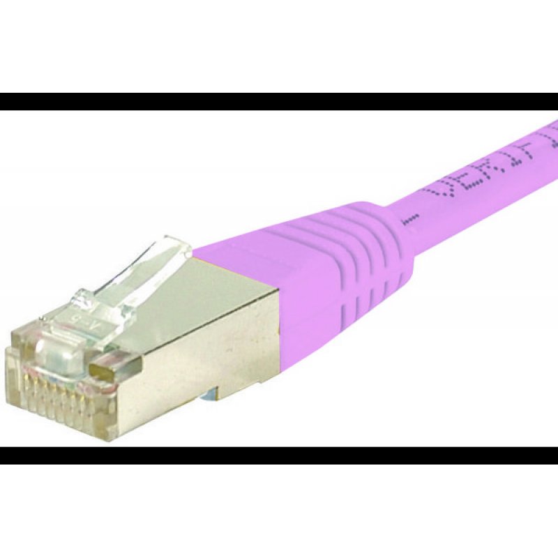 Cat6 RJ45 Patch cable S/FTP pink - 0,3 m
