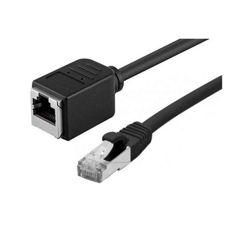 CAT6A S/FTP EXTENSION PATCH CORD BLACK 1M