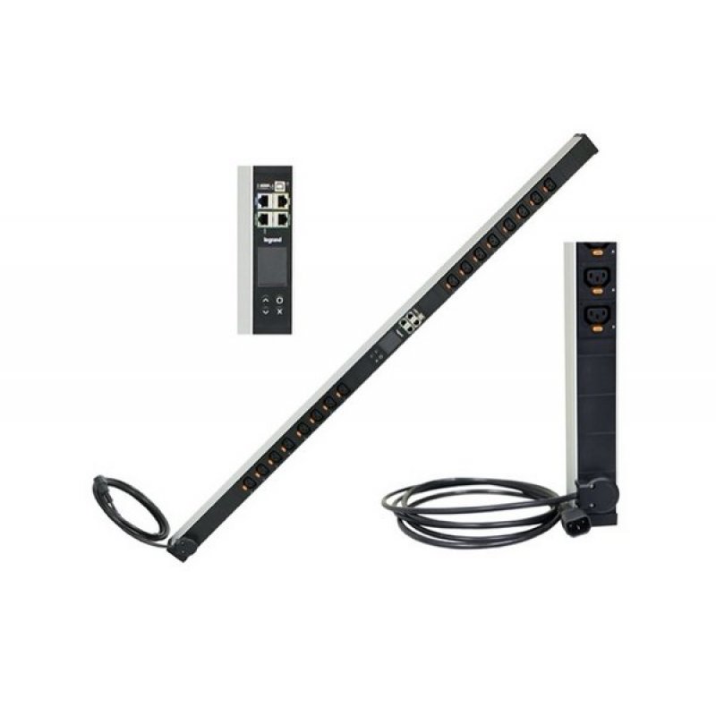 PDU IP ZéroU 10A 16 p. 16x C13 entrée C14 - Switched
