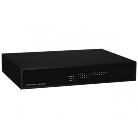 DEXLAN GIGABIT SWITCH WITH BLACK METAL HOUSING-8 PORTS