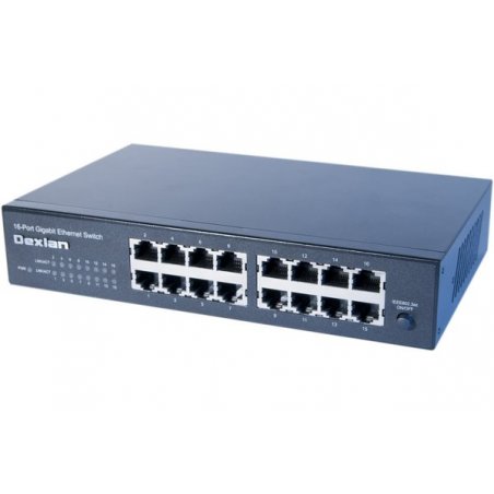 DEXLAN switch 16 ports gigabit rackmount 10" & 19"