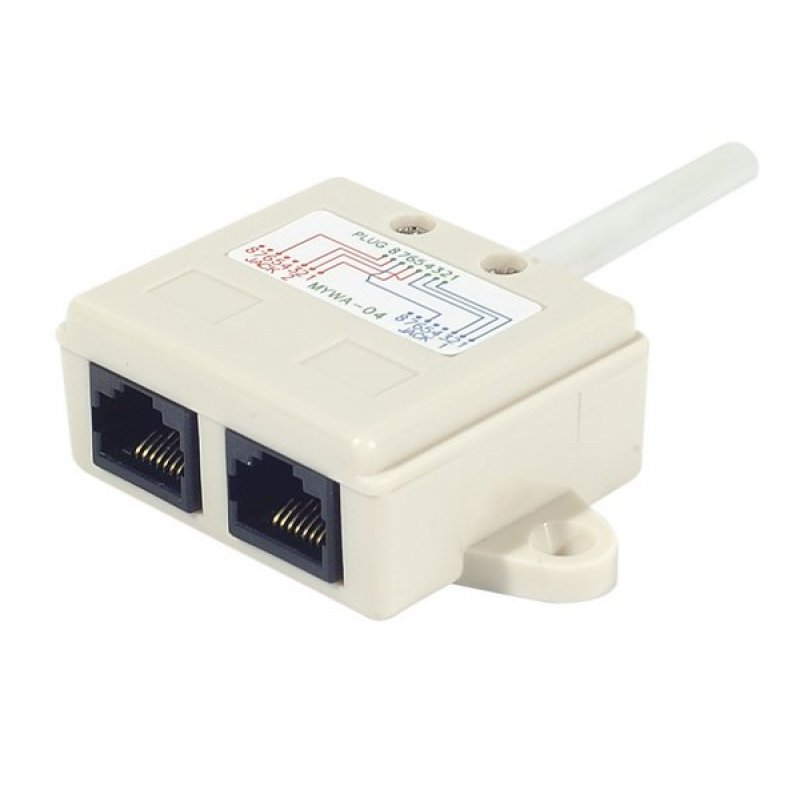 Modular Y Adapter UTP- Cat.5 RJ45 M/F/F with cable
