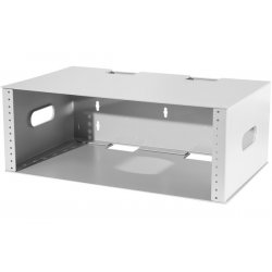 4U Wall mount cabinet 2-part 19" depth 300 mm (grey)