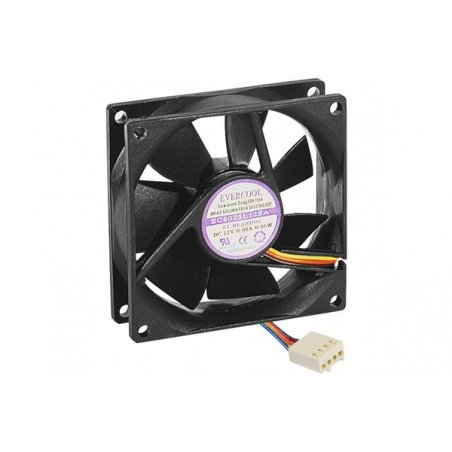 Spare Lubricated Fan with 4 Wires 12V- 80 x 80 x 25 mm