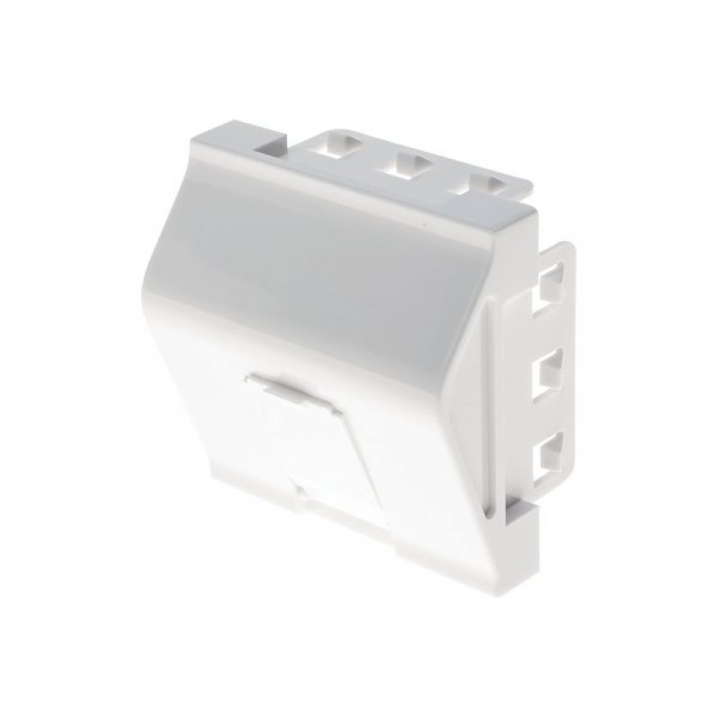 Plastron pour Keystone 1xRJ45 (Blanc)