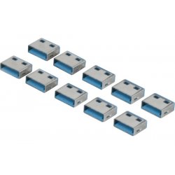10 USB Port Blockers for USB Type A connector KeyCode BLUE - 10