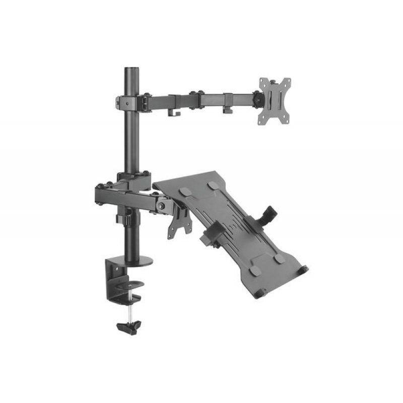 Economy double joint steel monitor arm