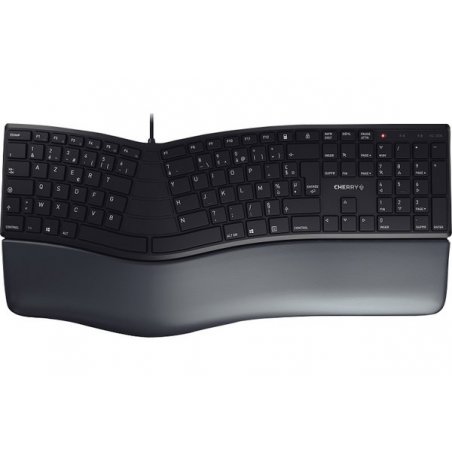 CHERRY KC 4500 ERGO Clavier ergonomique filaire, noir, USB, AZERTY - FR