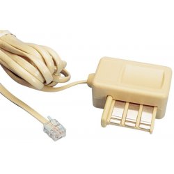 French Telephone Plug with Cable RJ11  M/F- 3 m